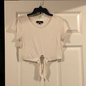 Lulu tie front crop top
